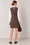Women's White Shirt Collar Long-Sleeved Striped Mini Dress - Chic - - 3