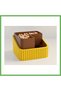 3D-Printed Pistachio Bowl - Dual-Chambered Shell Separator Serving Bowl - Yellow-Brown GEN01