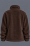 Men’s Mock Neck Half-Zip Winter Dark Brown Fleece-Lined Sweatshirt - 2