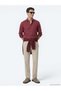 Plum Düz Regular-Fit Long-Sleeve Woven Casual Cotton Blend Shirt 10140007-880 - 4