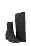 Women's Boots with a Thick Heel That Can Also Be Worn as Black Suede Boots (051 260108) - 4