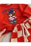 Unisex Kids' 100% Cotton Teddy Bear Print Top and Bottom Set - 3