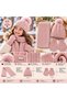 4-8 Years Girl's Scarf Beanie Gloves Set of 3 - 2