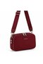 Suede Leather Women's Shoulder Bag and Crossbody Bag with Double Zippers, 16x24 cm - 3
