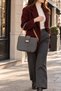 Sidney Women's Quilted Hand and Shoulder Bag—Gray - 6