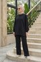 Basic Jersey Set with Tunic and Pants 002 Black