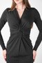 Modal Stone-Studded Fabric Dress with Knot Detail - Black - 4