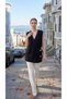 MODAL SLEEVELESS VEST WITH LACE DETAILS, STYLISH LEAF BROOCH, AND CURVED COLLAR (76 CM)