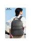 Leather-Textured Randonne Smart Backpack with Fingerprint Lock - Black - 3