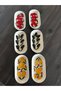Handmade 15x7 cm Set of 6 Ceramic Breakfast Sauce Dishes and Cookie Dishes in a Boat Shape - 6