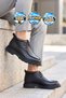 Black Classic Men's Genuine Leather Lace-Up Boot 600546 - 2