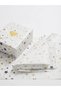 Gold and Black Star-Patterned White Gift Wrap, 35x50 cm, 5 Sheets | Elegant Gift Wrapping and Decorative Packaging Paper