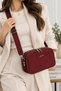 Suede Leather Women's Shoulder Bag and Crossbody Bag with Double Zippers, 16x24 cm - 4