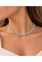 Gold-Colored Zircon Stone Evening Gown Necklace and Earring Set - 2