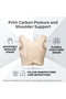 Prim Carbon Posture and Shoulder Support, Kyphosis Corrector with Resistex Carbon Technology, Double-Layer Lycra, Dual Rear Stays, Adjustable Shoulder Straps, Sizes S, L, XL and XXL - 6