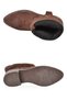 Women's Coffee-Colored Suede Western Boots with Fleece-Lined, Ruched Detail, Women's Heeled Boots 667309 - 5