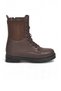 Women's Coffee-Colored Fleece-Lined, Lace-Up, Zip-Up, Non-Slip Sole Combat Boots 23002