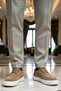 Men's Suede Lace-Up Casual Sneakers with Orthopedic Insoles, Non-Slip Sole, Comfortable, Modern - 4