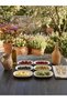 Handmade 15x7 cm Set of 6 Ceramic Breakfast Sauce Dishes and Cookie Dishes in a Boat Shape - 4