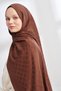 SOLEA JACQUARD NORA PATTERNED SCARF - COFFEE
