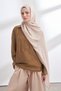 SOLEA JACQUARD ICON PATTERNED SCARF - NUDE - 2