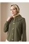 Shawl Collar Tunic with Pockets—Khaki - 2