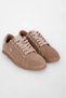 Rose Women's Genuine Leather Suede Gold-Detail Casual Shoes b4814