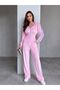 Silk Velvet Jumpsuit with Waist Corset - 2