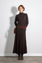 Half-Sleeve Fisherman's Wool Sweater - Brown - 2