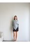 Asymmetrical Cut Boat Neck Ribbed Stylish Sweater - 2