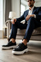 Men's Lace-Up Casual Classic Sneakers with Orthopedic Insoles, Non-Slip Sole, Comfortable, Modern, Seasonal - 3