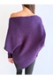 Asymmetrical Cut Boat Neck Ribbed Stylish Sweater - 5