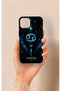 iPhone 14-Compatible Silicone Case with Cancer Zodiac Sign Pattern