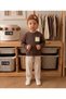 Boy's Blue Sonic Printed Long Sleeve 3 Thread Shardedon Winter Sweatshirt / Tracksuit Set