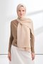 LIORA PATTERNED FLOOR-LENGTH COTTON SCARF - BEIGE - 2