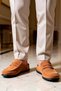 Men's Open-Back Genuine Suede Leather-Sole Casual Penny Loafers, Laceless, Classic, Comfortable - 4