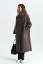 Buckle Detailed Long Trench Coat - 2