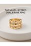 Oval-Set Ring with Detailed Zircon Stones - 3