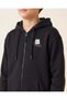 Senior Boys Black Plain Zip-Up Hoodie - 3