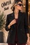 4S WOMEN Women's Double-Breasted Oversized Suede Jacket - 6