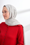 LIORA PATTERNED FLOŞ COTTON SCARF - GRAY