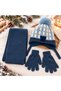 4-8 Years Old Boy's Scarf, Beanie, Gloves 3-Piece Set - 2
