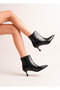 Women's Siyan Thin Boots & Booties: Pointed Toe, Zip-Up Boots, Everyday Classic Boots in Crocodile Print - 2