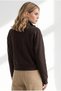 Women's Brown Sweatshirt with Button Accents and Zip Detail SWT-19000828 - 2