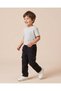 Boys Black Solid Cargo Trousers - 2