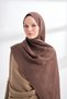 LIORA PATTERNED FLOŞ COTTON SCARF - COFFEE - 2
