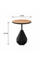 طاولة خدمة خشب مفرد 4545 HM634 BLACK BROWN - 3