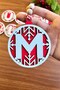 11-Letter Wooden Christmas Tree Ornament with "HAPPY NEW YEAR" Written in Red and White String (5496) - 5