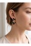Set of 2 Dangling Flower and Fan Earrings - 2