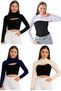4 Pcs Neck Collar Sleeves with Sleeves for Islamic Dress